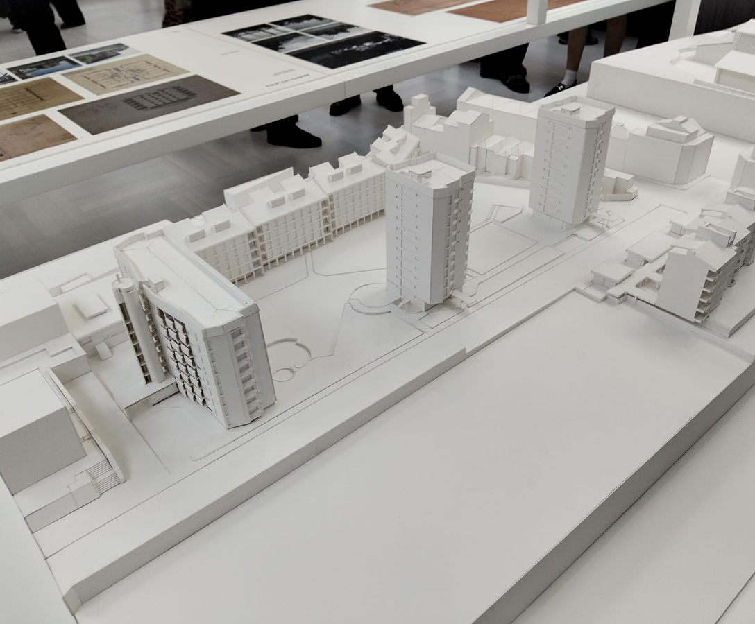 Maquete urbana apresentada na exposição